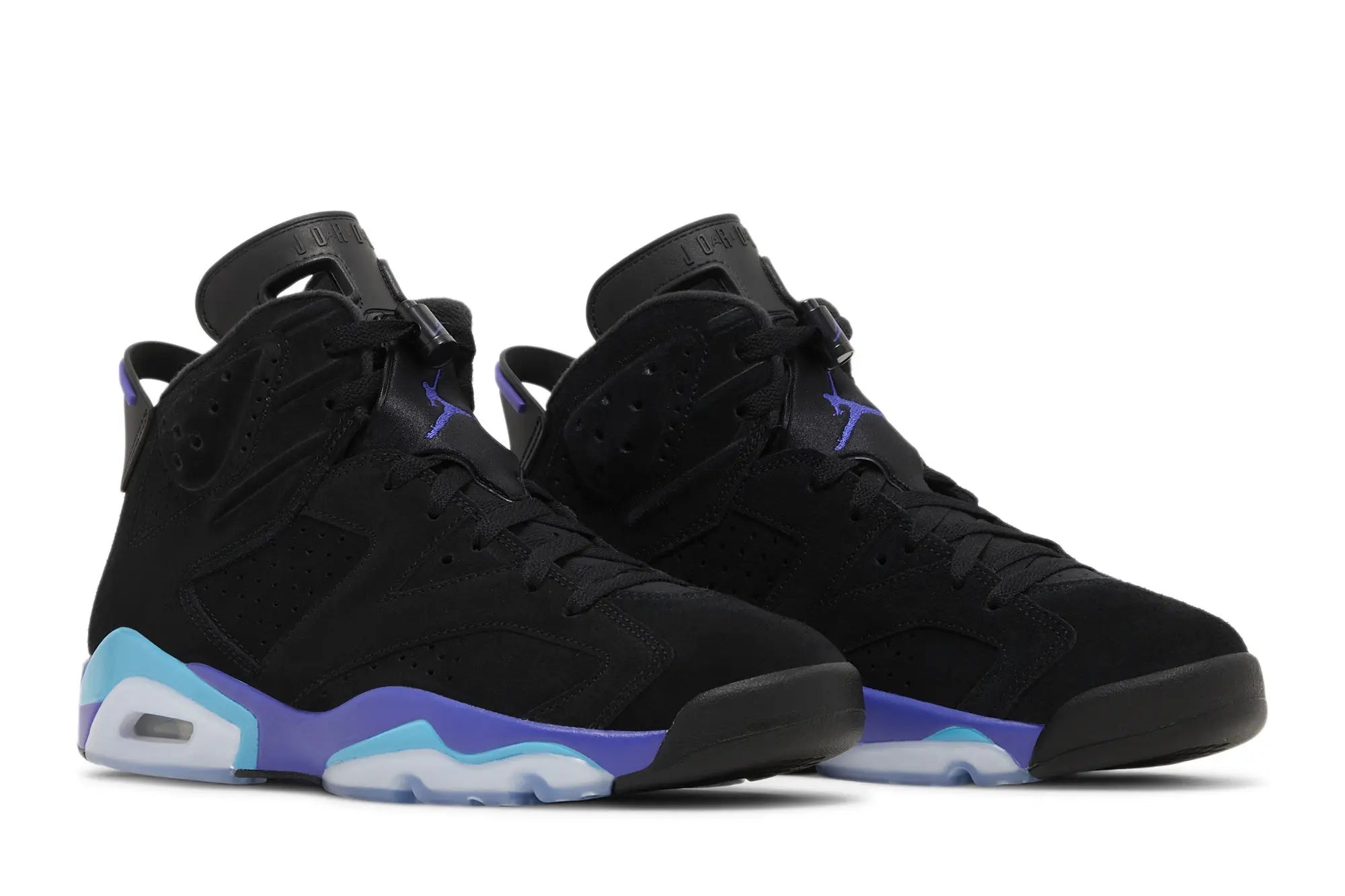 Air Jordan 6 Retro 'Aqua' - Black Nubuck Championship Sneaker