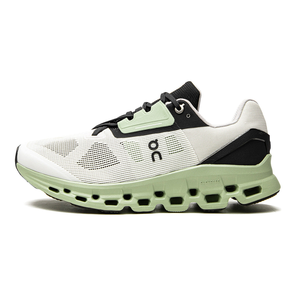 On Cloudstratus Running Sneaker in White Black Green | Men