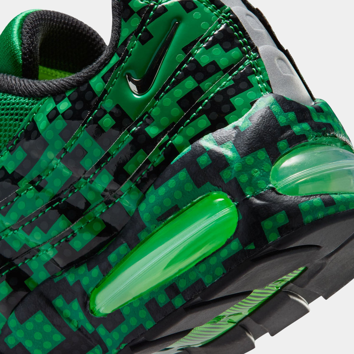 LEGO x Air Max 95 Lucky Green Grade School Lifestyle Shoes (Lucky Green/Metallic Silver/Black/Green Strike/Dark Concord) Free Shipping