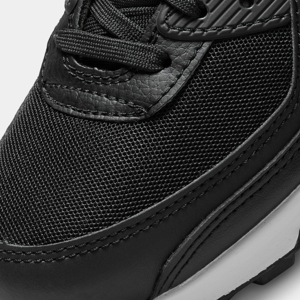 Air Max 90 Womens Running Shoes (Black/Black/White)