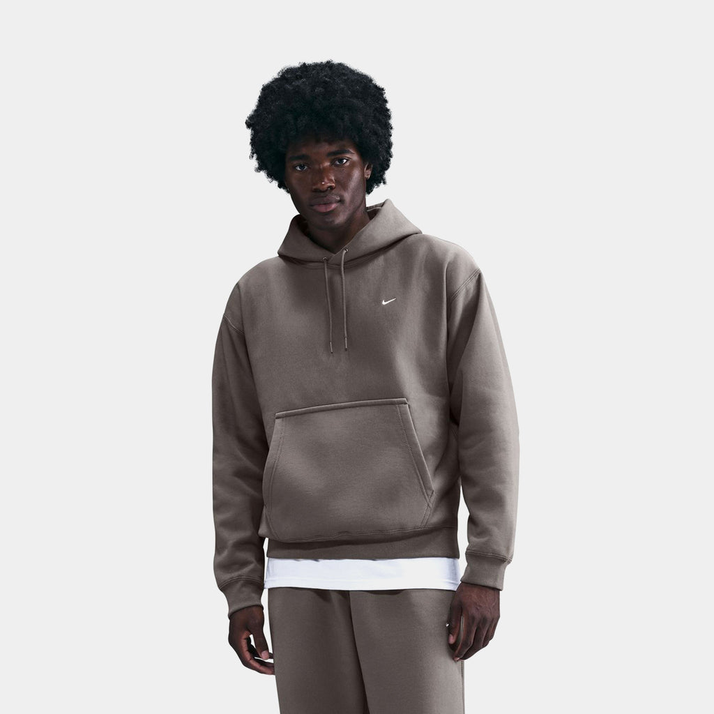 Solo Swoosh Pullover Mens Hoodie (Black/Black/White)