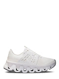 Sculpted White Mesh Sneakers with Dynamic Outsole