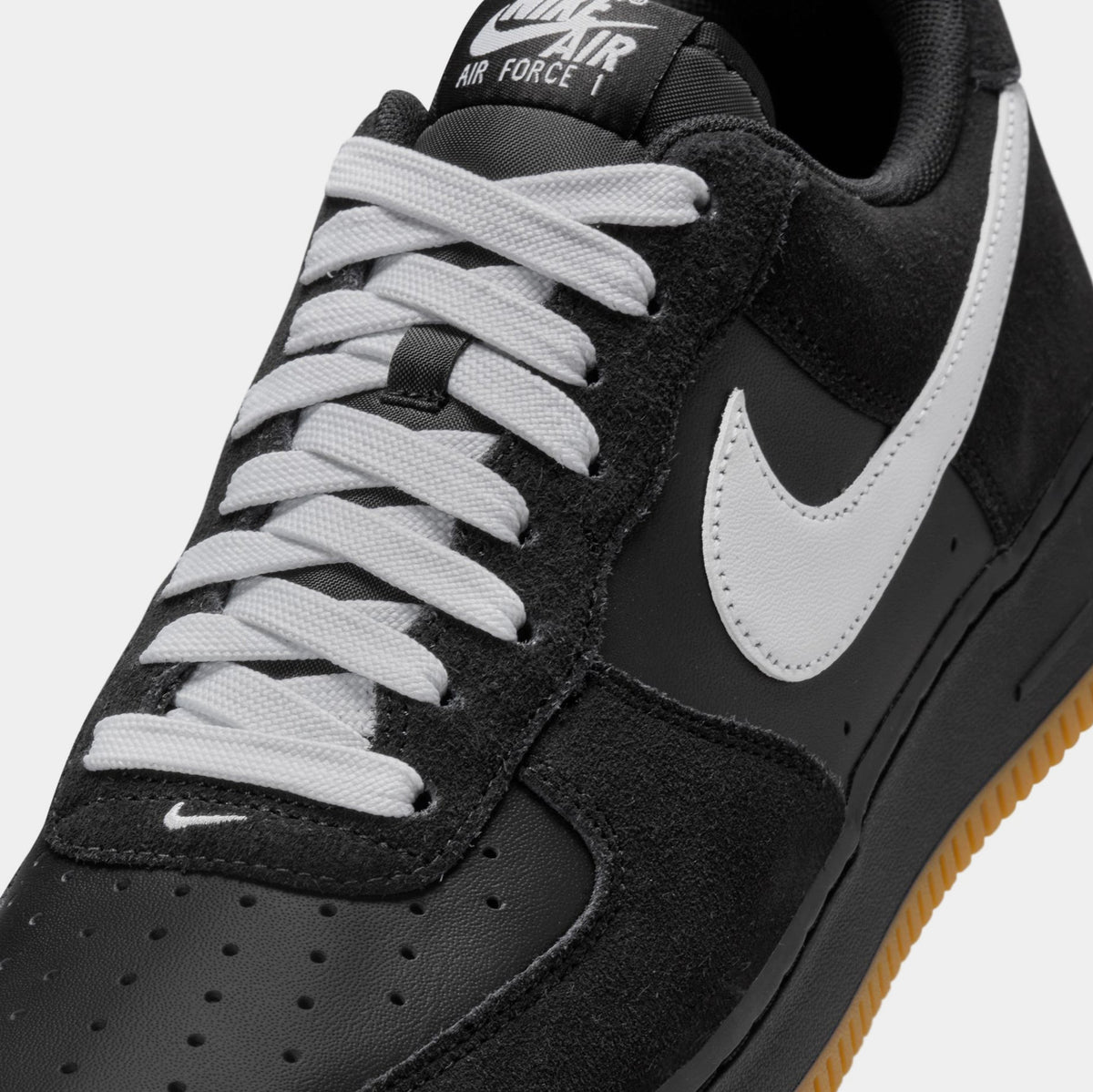 Air Force 1 '07 LV8 Mens Lifestyle Shoes (Black/Gum Light Brown/White)