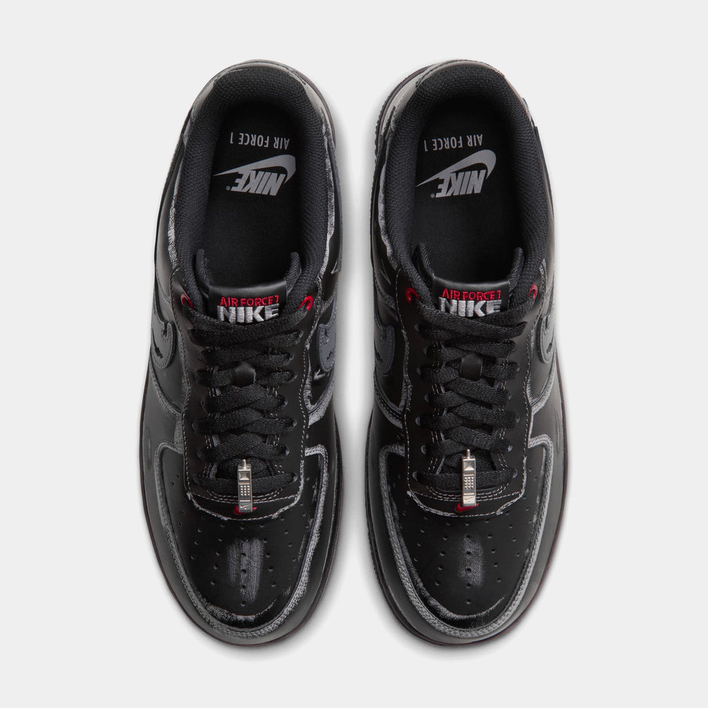 Air Force 1 Low Ghostface Mens Lifestyle Shoes (Black/Stealth/Gym Red/Metallic Silver)