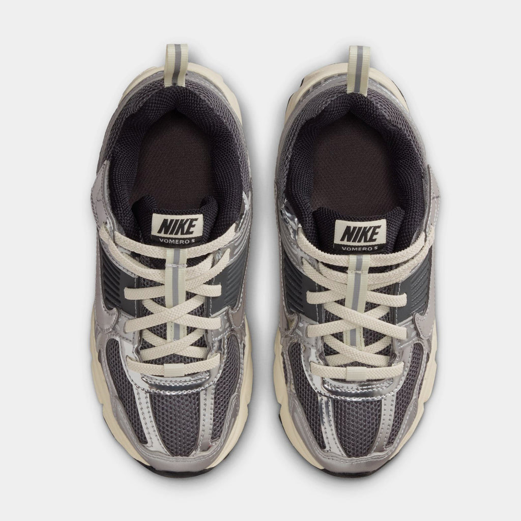 Vomero 5 Preschool Running Shoes (Iron Grey/Chrome/Metallic Silver)