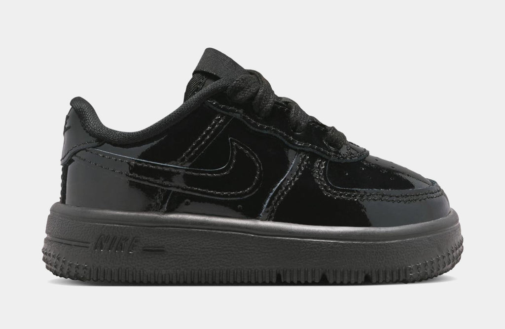 Air Force 1 Low Patent Leather Infant Toddler Lifestyle Shoes (Black)