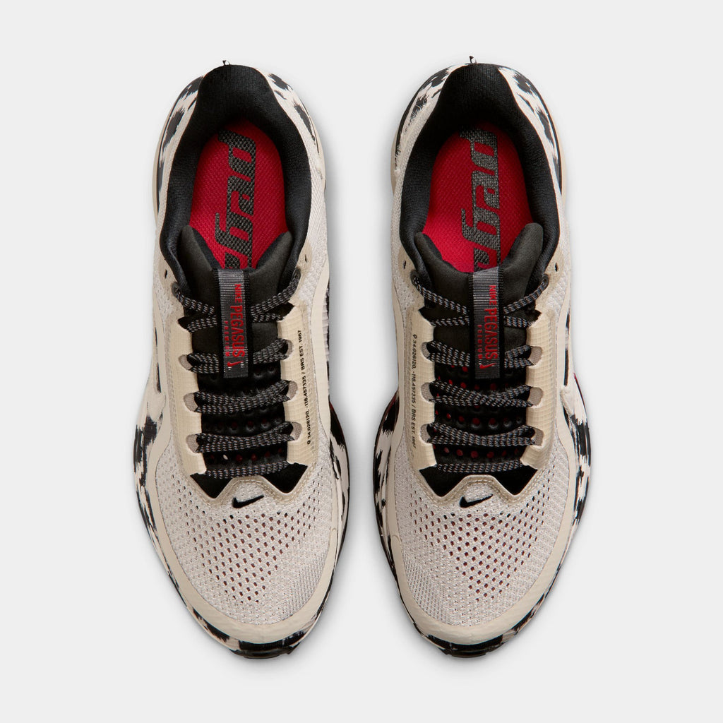 Pegasus Premium Cow Print Womens Running Shoes (Light Orewood Brown/Sail/Black/University Red)