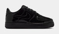 Air Force 1 Low Patent Leather Grade School Lifestyle Shoes (Black)