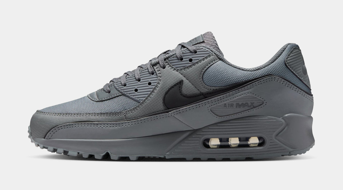 Air Max 90 Premium Mens Running Shoes (Smoke Grey/Black)