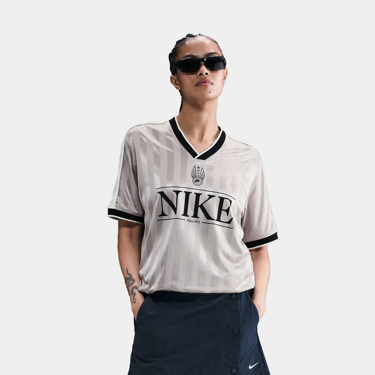 NSW V Neck Top Womens Jersey (College Grey/Sail/Black/Black)