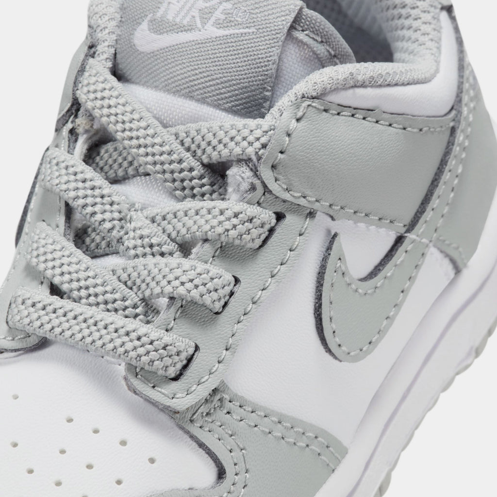 Dunk Low Infant Toddler Lifestyle Shoes (White/White/Light Smoke Grey)