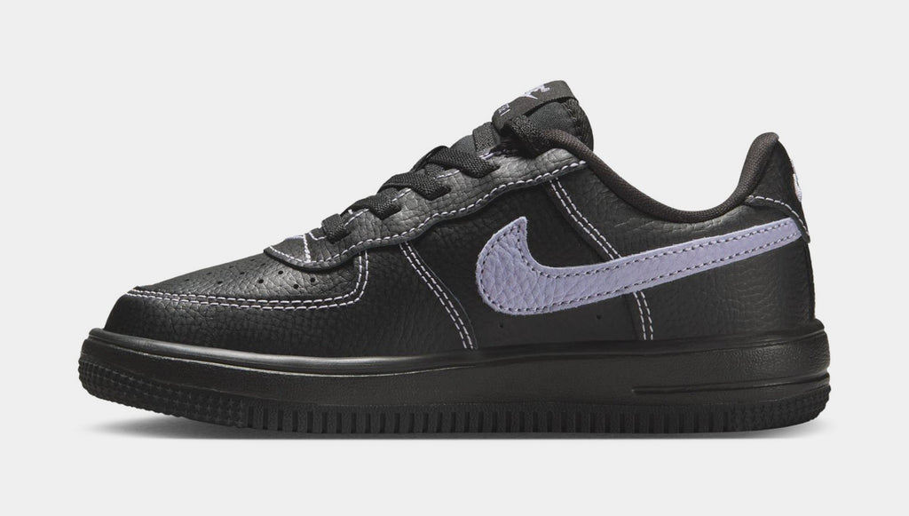 Force 1 Low Easy On Preschool Lifestyle Shoes (Black/Hydrangeas)