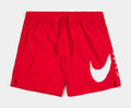 Swim Breaker Fully Lined Volley 7" Mens Shorts (Red/White)