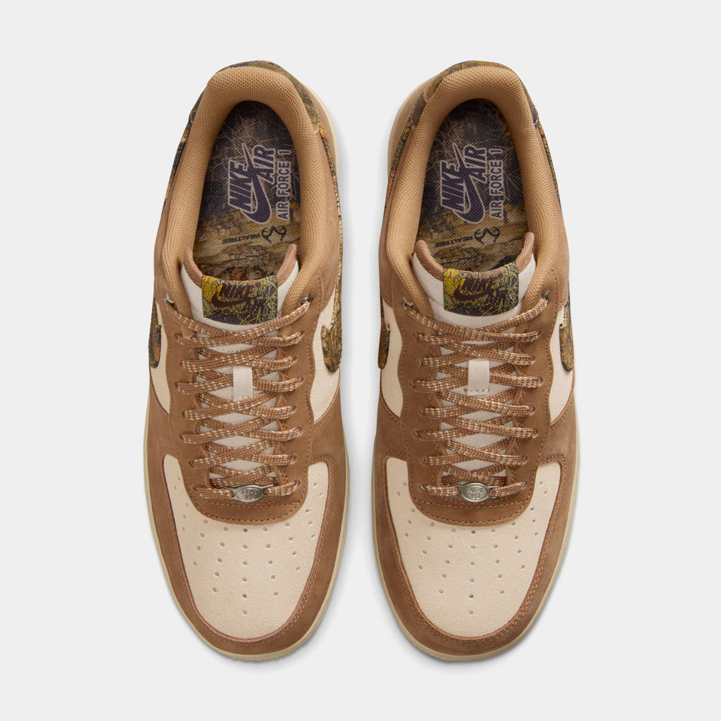 RealTree x Air Force 1 Rattan Camo Mens Lifestyle Shoes (Rattan/Multi Color/Rocky Tan/Seal Brown)