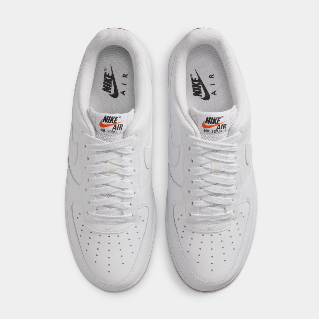 Air Force 1 Mens Lifestyle Shoes (White/Gum Yellow/Safety Orange/White)