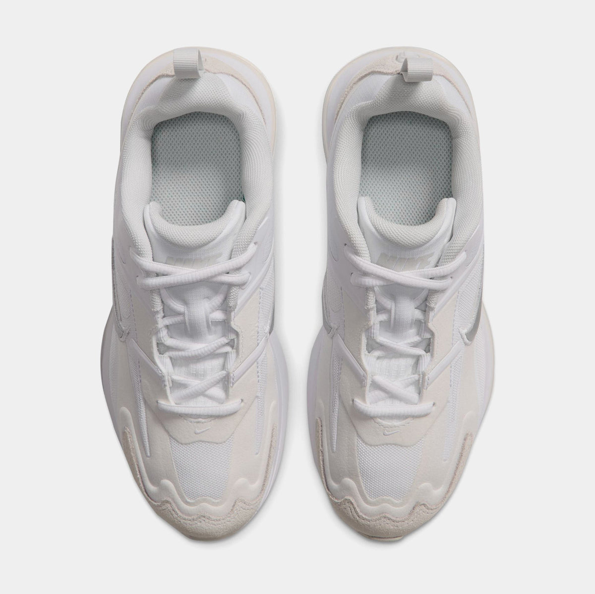 Air Max Metro Grade School Running Shoes (White/Metallic Silver/Photon Dust/Illusion Green)