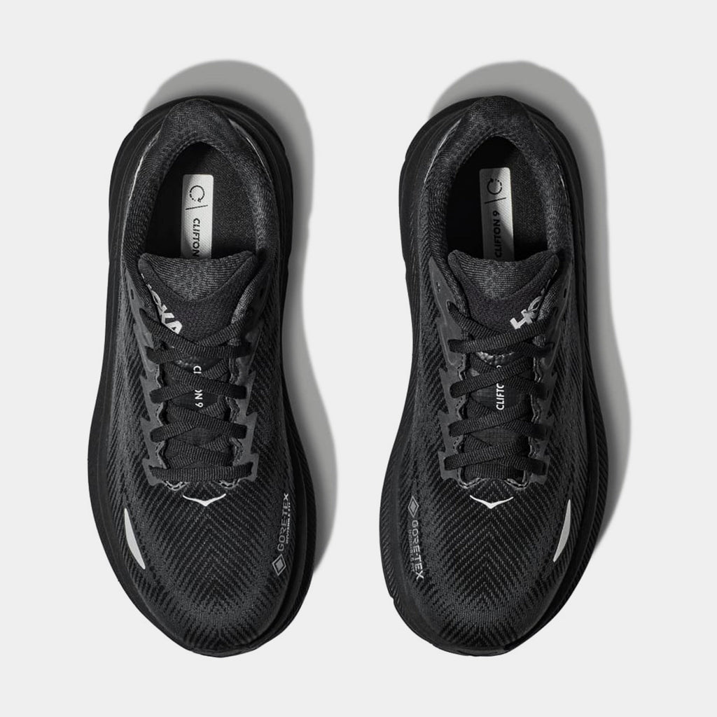 Clifton 9 GTX Mens Running Shoes (Black/Black)