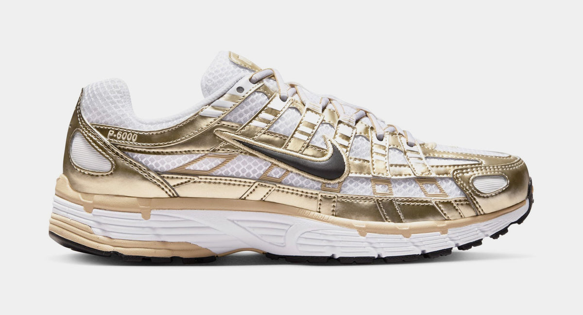 P-6000 Womens Running Shoes (White/Grain/Metallic Gold Grain/Black)