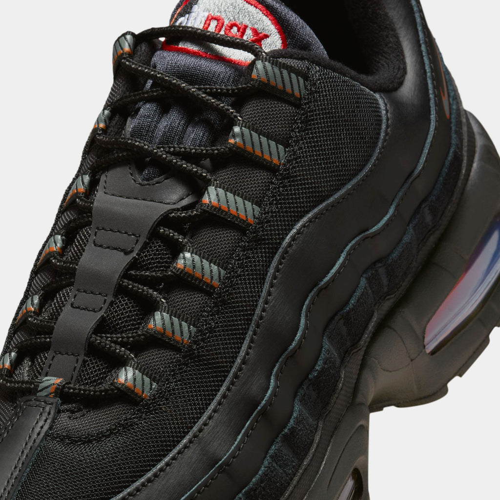 Air Max 95 Big Bubble Mens Running Shoes (Black/Smoke Grey/Univertsity Red/White)