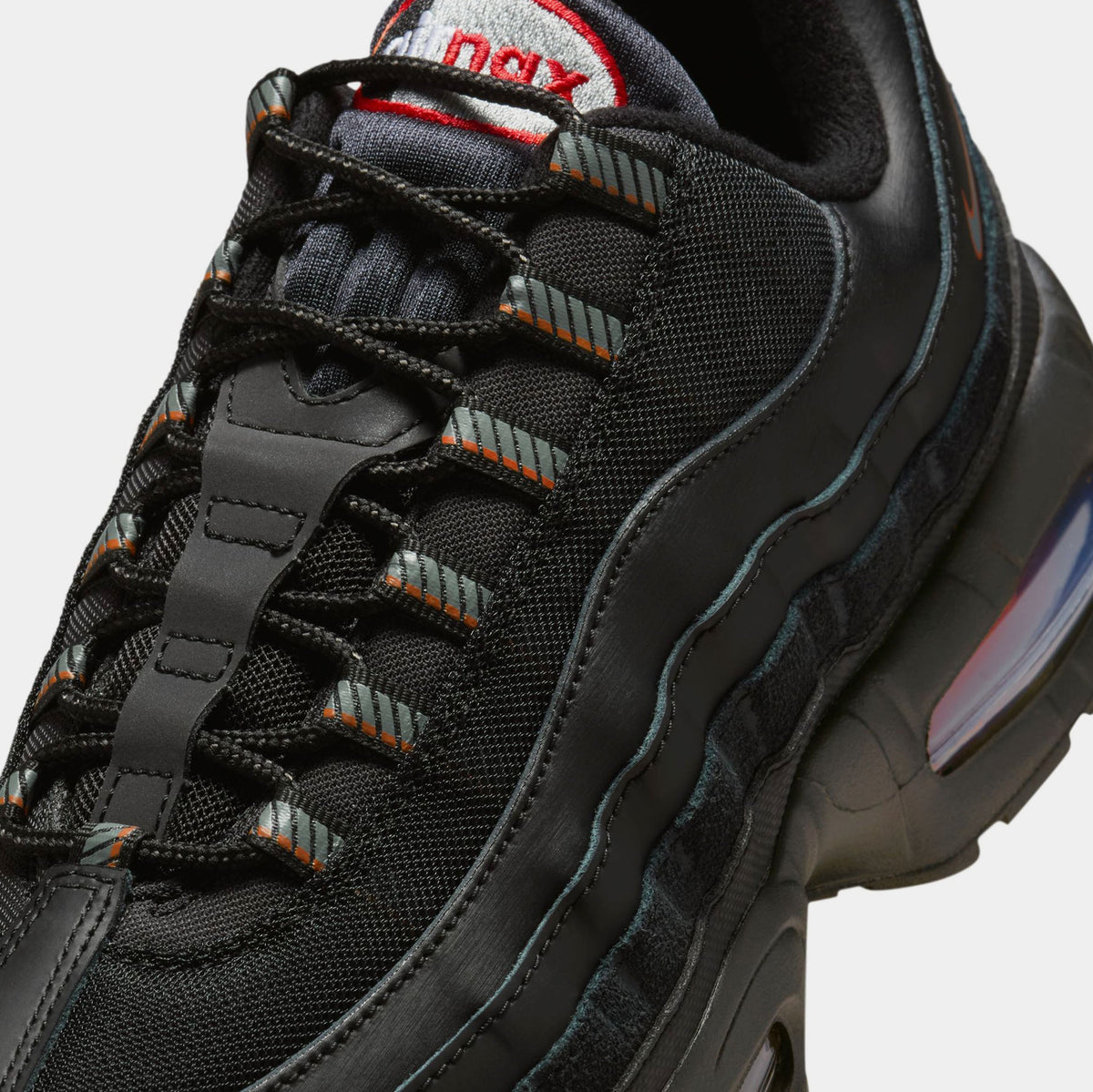 Air Max 95 Big Bubble Mens Running Shoes (Black/Smoke Grey/Univertsity Red/White)
