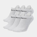 NSW Everyday Cushioned No Show Mens Socks (White/Black)