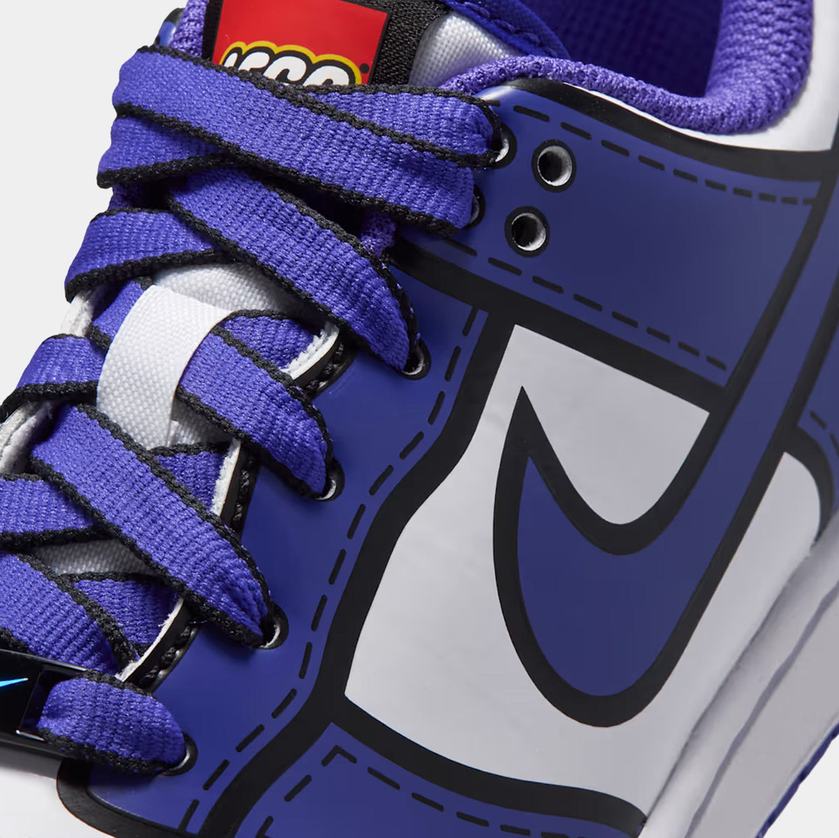 LEGO x Dunk Low Preschool Lifestyle Shoes (White/Rush Red/Tour Yellow/Bright Concord)