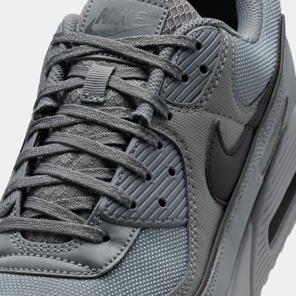 Air Max 90 Premium Mens Running Shoes (Smoke Grey/Black)