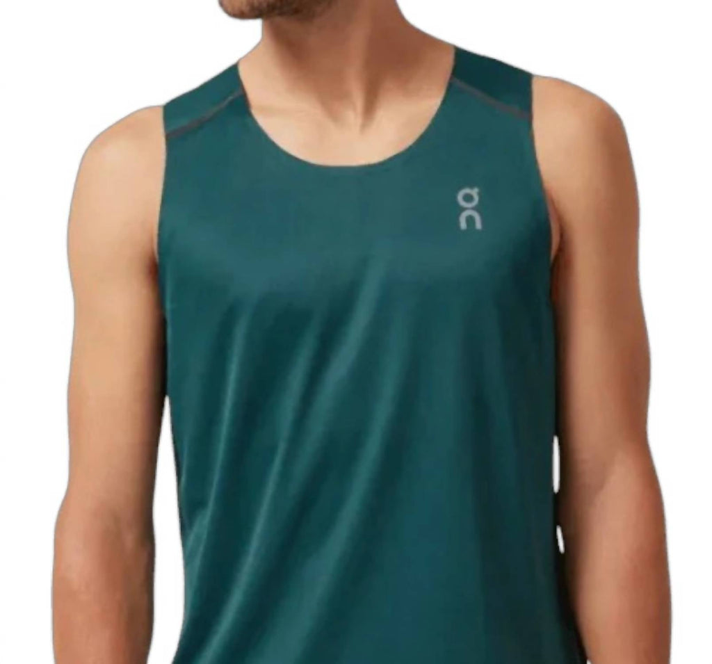 Crewneck Tank Top In Evergreen|Black