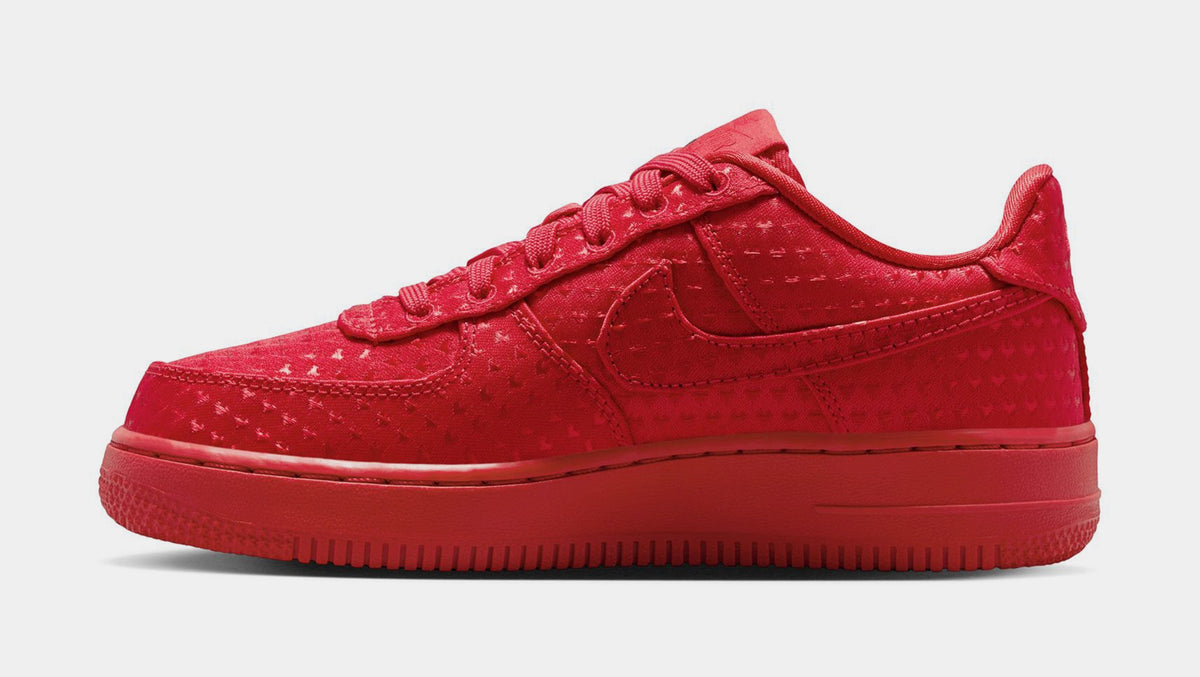 Air Force 1 Low Valentines Day Grade School Lifestyle Shoes (University Red/University Red/Black)