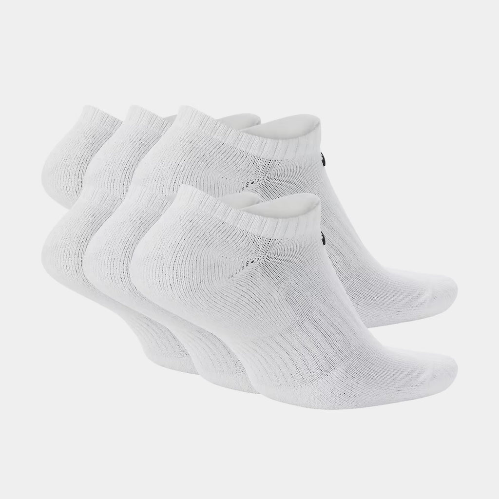 NSW Everyday Cushioned No Show Mens Socks (White/Black)