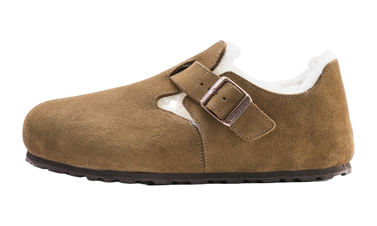 London Shearling Suede Leather "Dark Tea - Narrow Width" 1014963