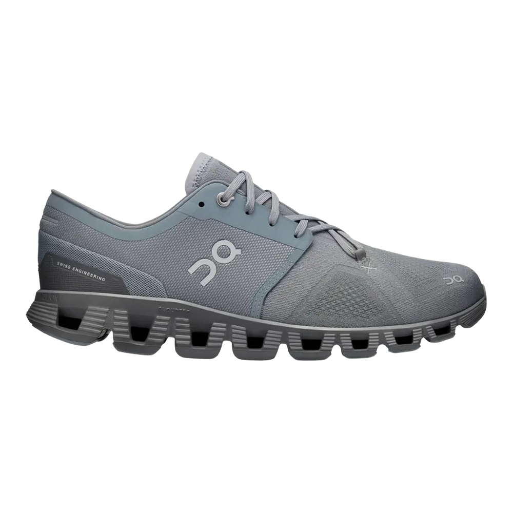 On Cloud X 3 Training Shoes in Mist/Rock | Men