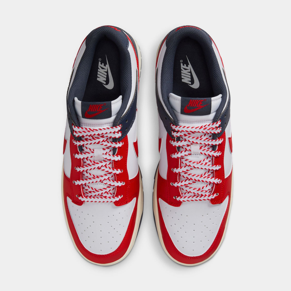 Dunk Low Mens Lifestyle Shoes (White/Thunder Blue/Coconut Milk/University Red)