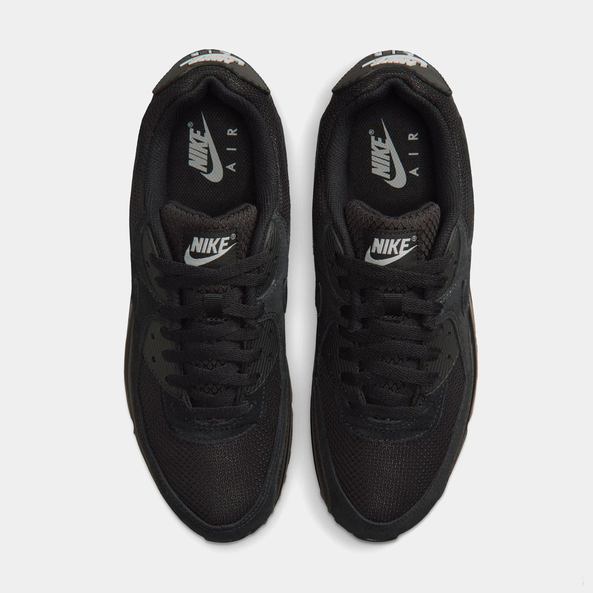 Air Max 90 Mens Running Shoes (Black/Black/Light Smoke Grey)