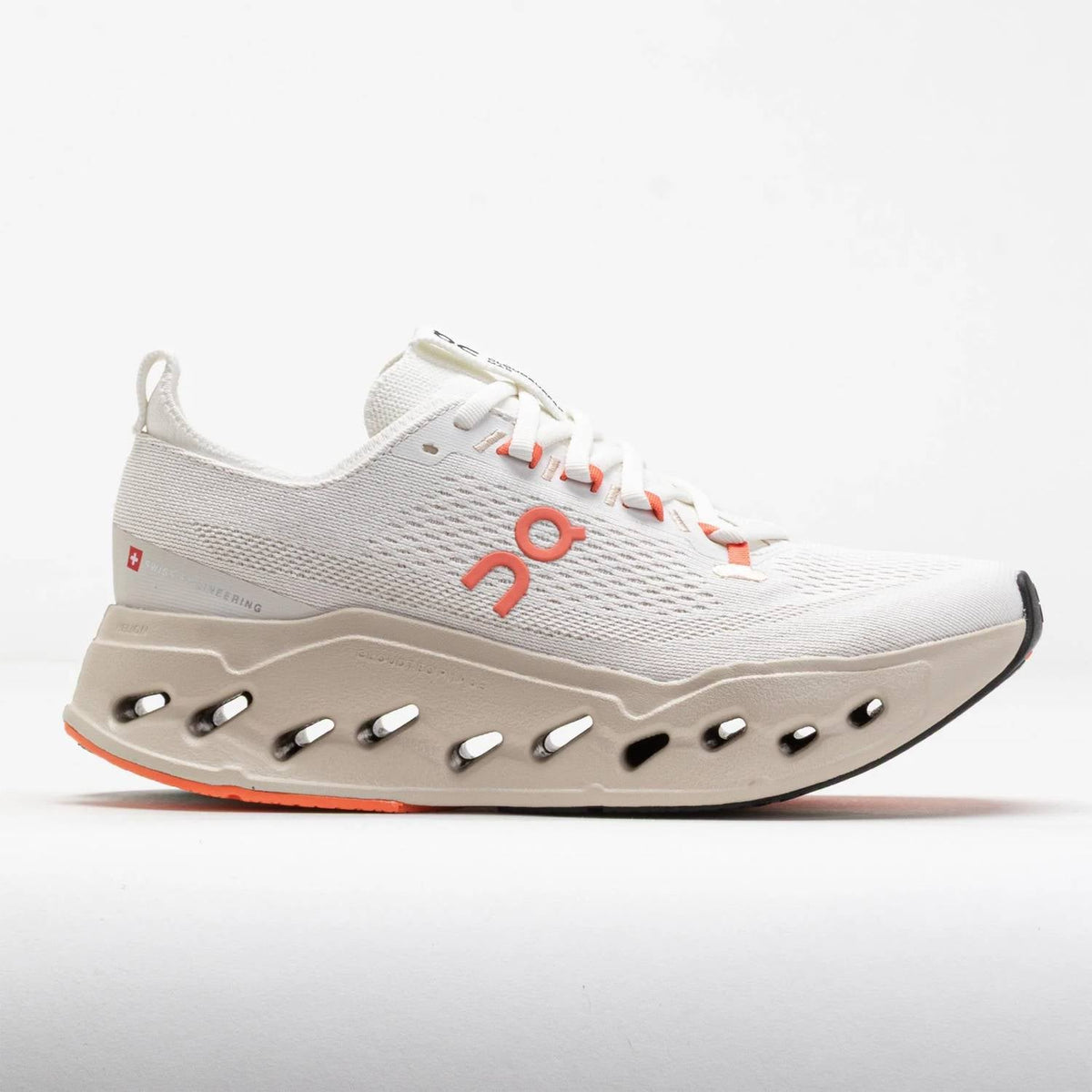 Men's Cloudsurfer Max Running Shoes In Ivory/salmon