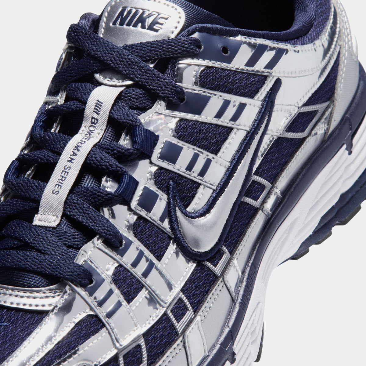 P-6000 Mens Running Shoes (Midnight Navy/Metallic Silver/White)