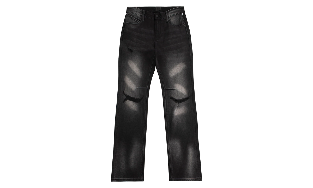 Denis Flared Distressed Denim "Black" MF24D837 B1104FDBKD