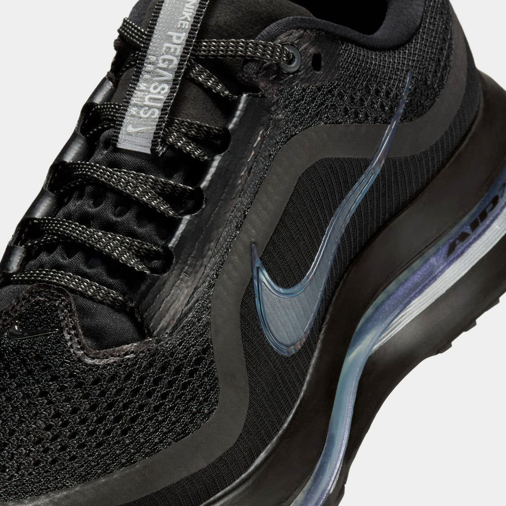 Pegasus Premium Womens Running Shoes (Black/Black/Metallic Silver)