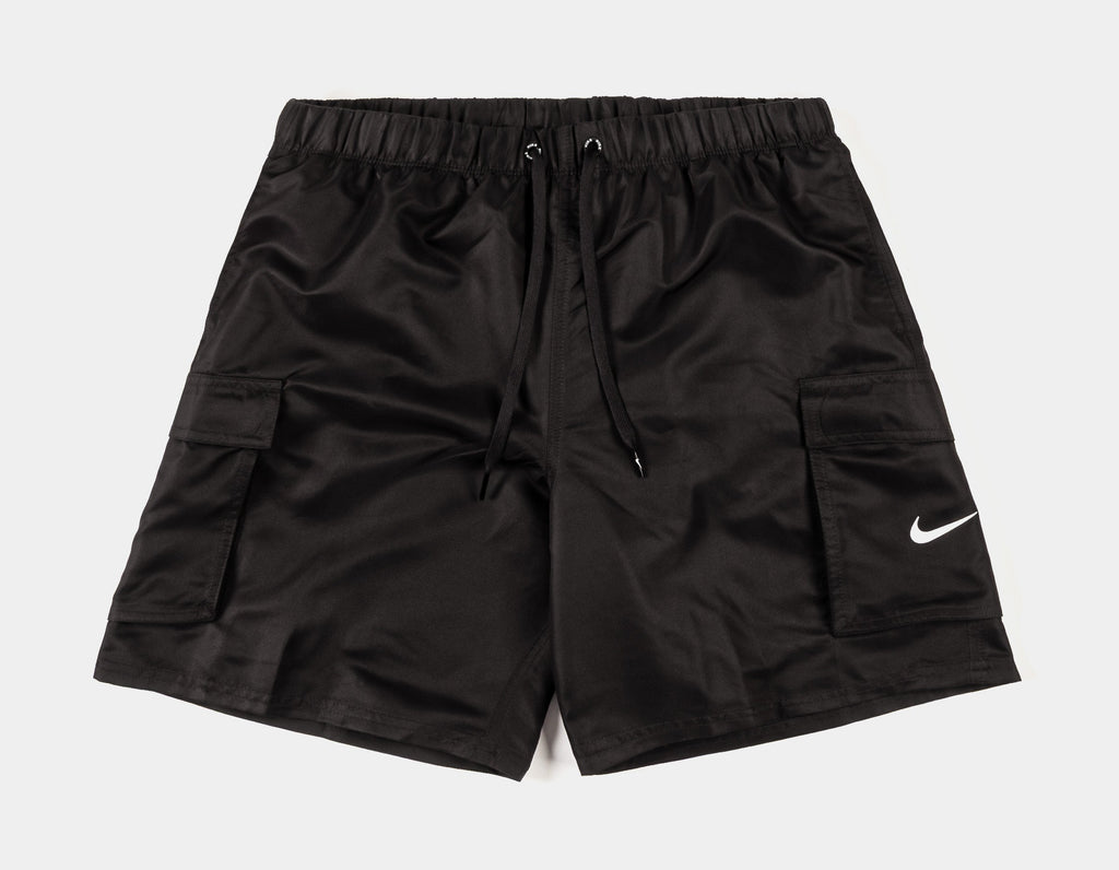 Voyage Solid Cargo 7" Volley Mens Shorts (Black/White)