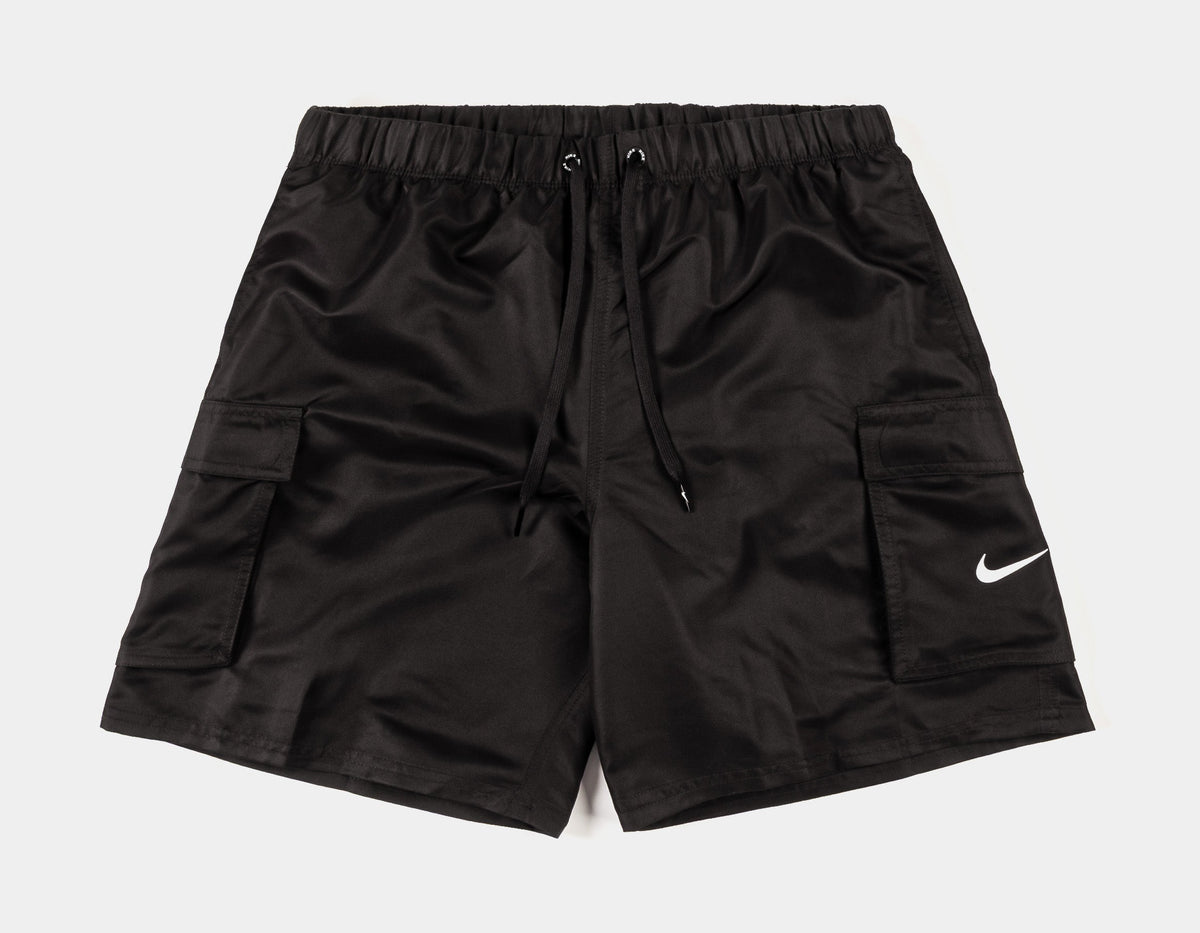Voyage Solid Cargo 7" Volley Mens Shorts (Black/White)