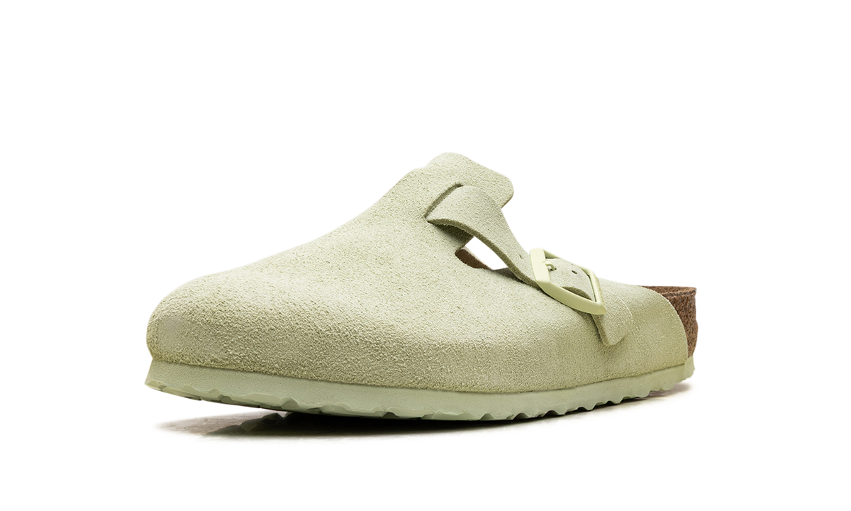 Boston Soft Footbed Suede Leather "Faded Lime" 1027648