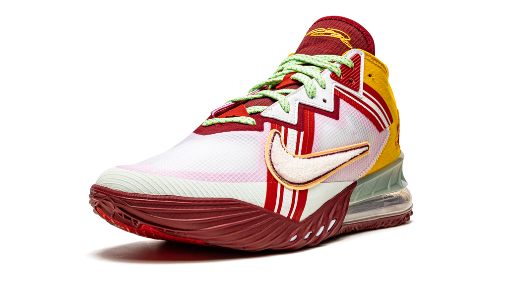 LeBron 18 Low "Mimi Plange Higher Learning" CV7562 102
