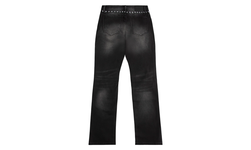 Denis Flared Distressed Denim "Black" MF24D837 B1104FDBKD