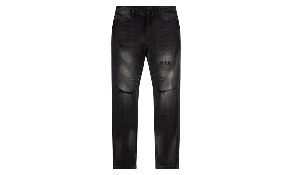 Clayton Faded Black Distressed Denim "Black" MF24D837 B1182FDBKD