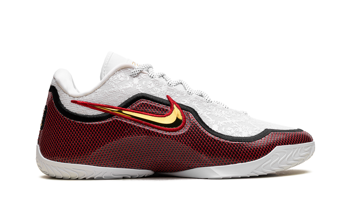 LeBron 23 Grand Opening "White Metallic Gold University Red Black (Solid Outsole)" IB9563 100