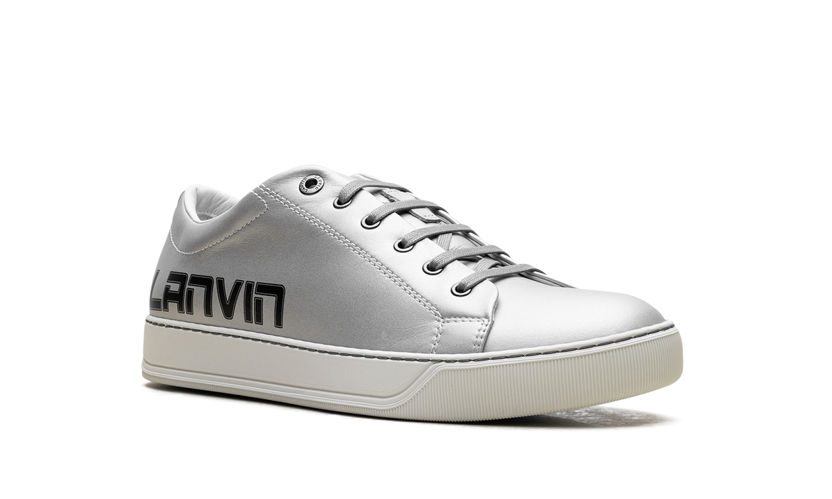 Logo Print Low-Top Sneakers "Metallic Grey" FM SKDBLO LASE A19 138