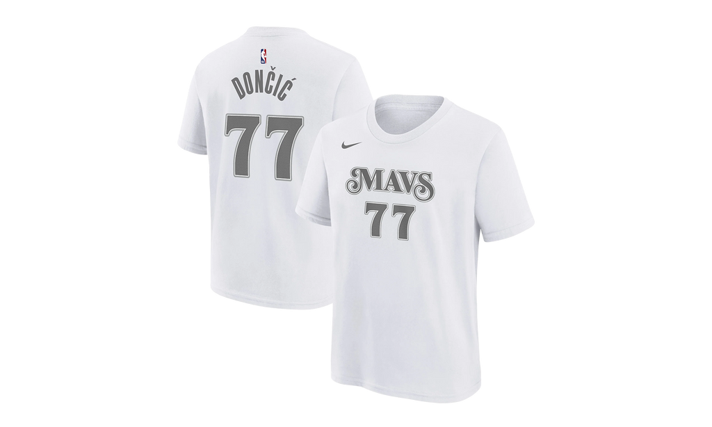 NBA MAVERICKS CITY EDITION ESSENTIAL NAME AND NUMBER LUKA DONI "White" HJ2770 104