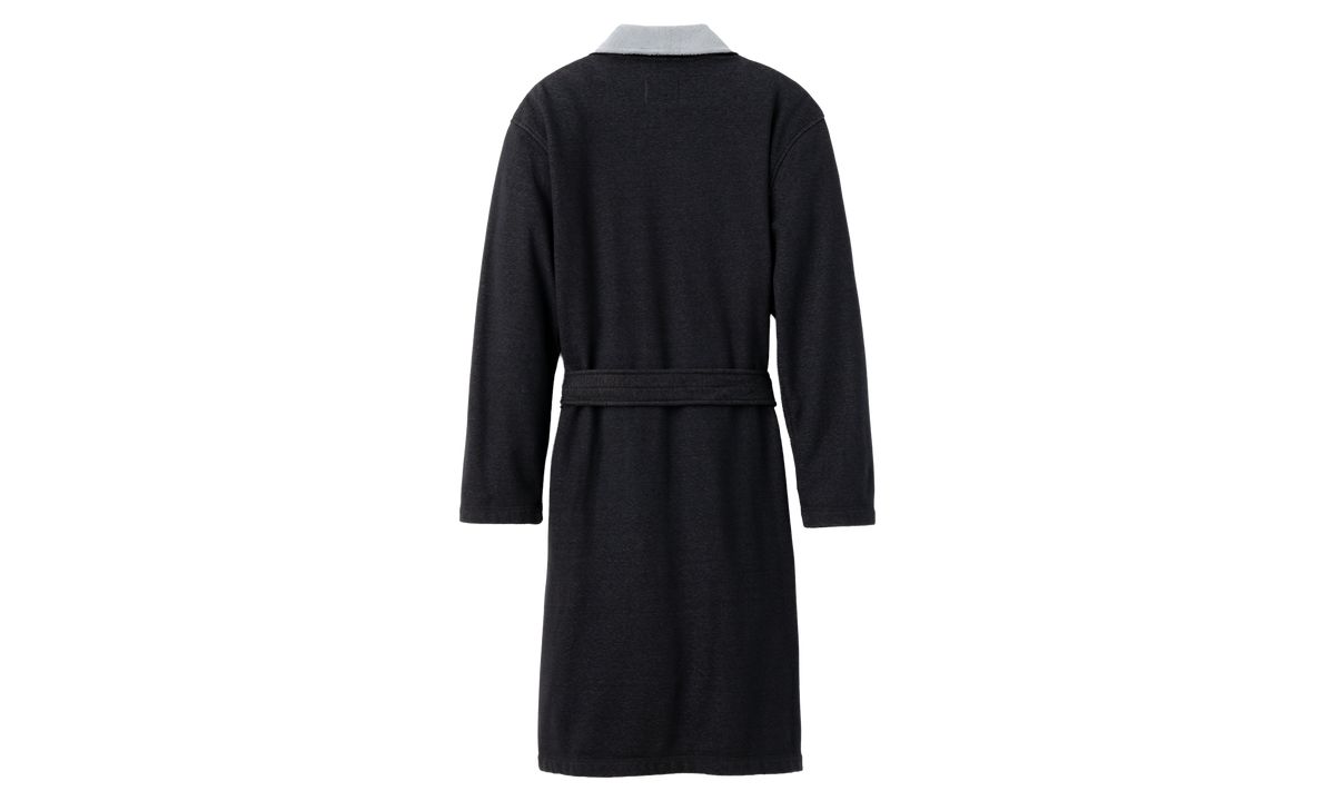 Robinson Soft Fleece Belted Robe "Black / Grey" 1096932 BHTHR